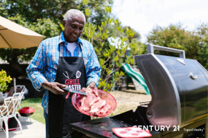 Picture of a man grilling